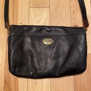 Fossil black leather purse